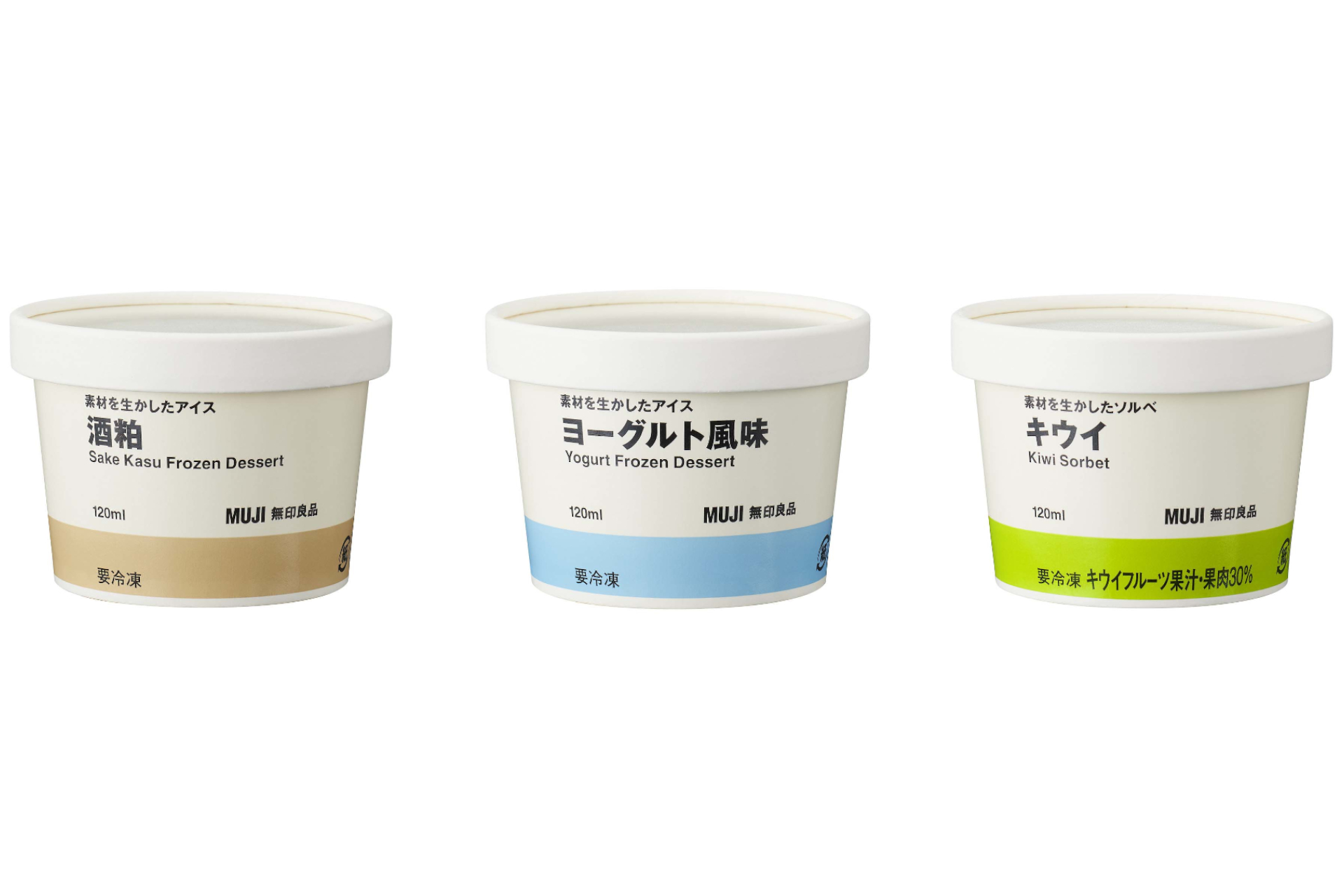 無印良品 素材を生かしたアイス ソルベ 酒粕 ヨーグルト風味 キウイ グルメ Watch
