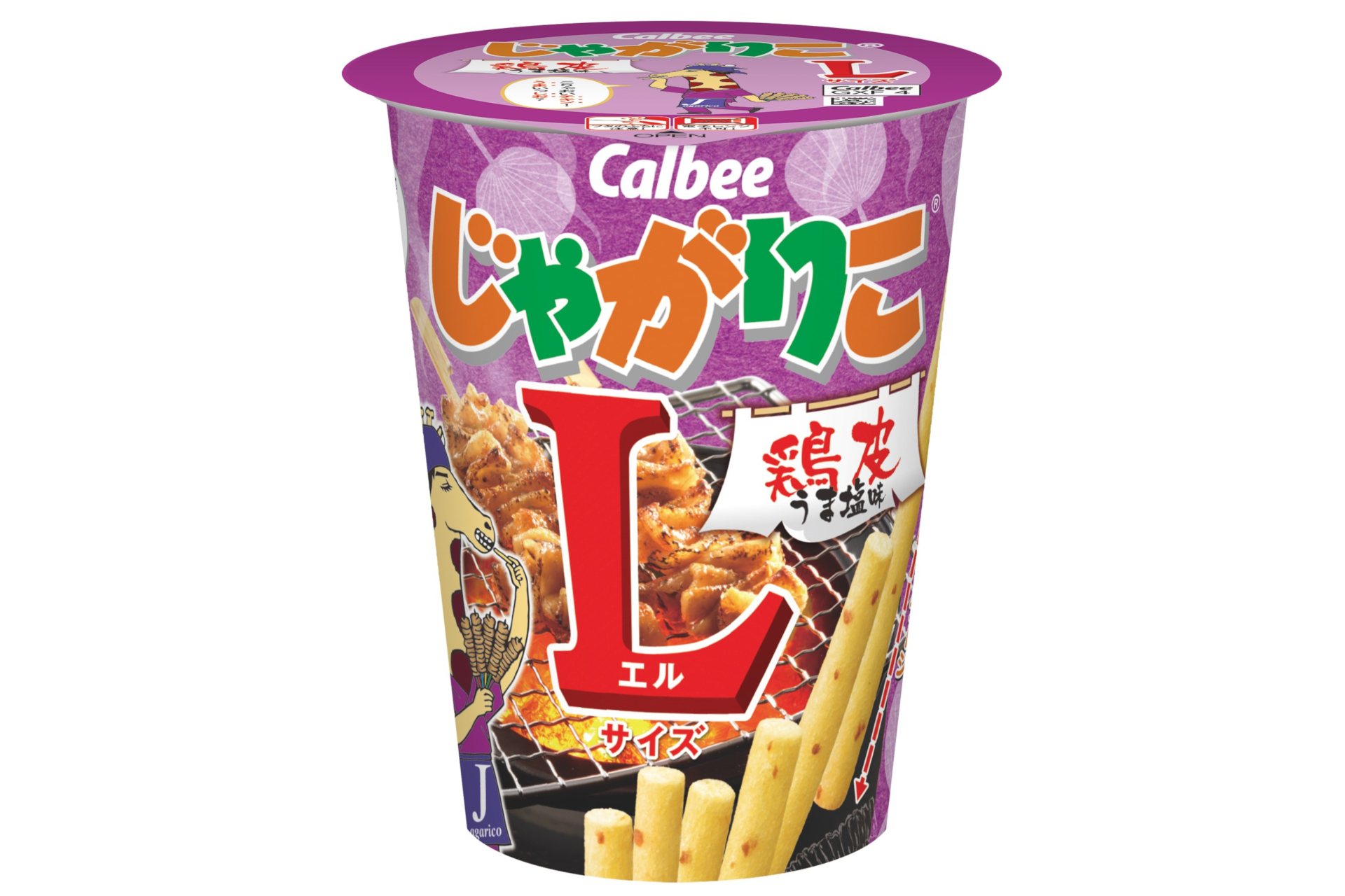 カルビー「じゃがりこ 鶏皮うま塩味Lサイズ」コンビニで発売 - グルメ Watch