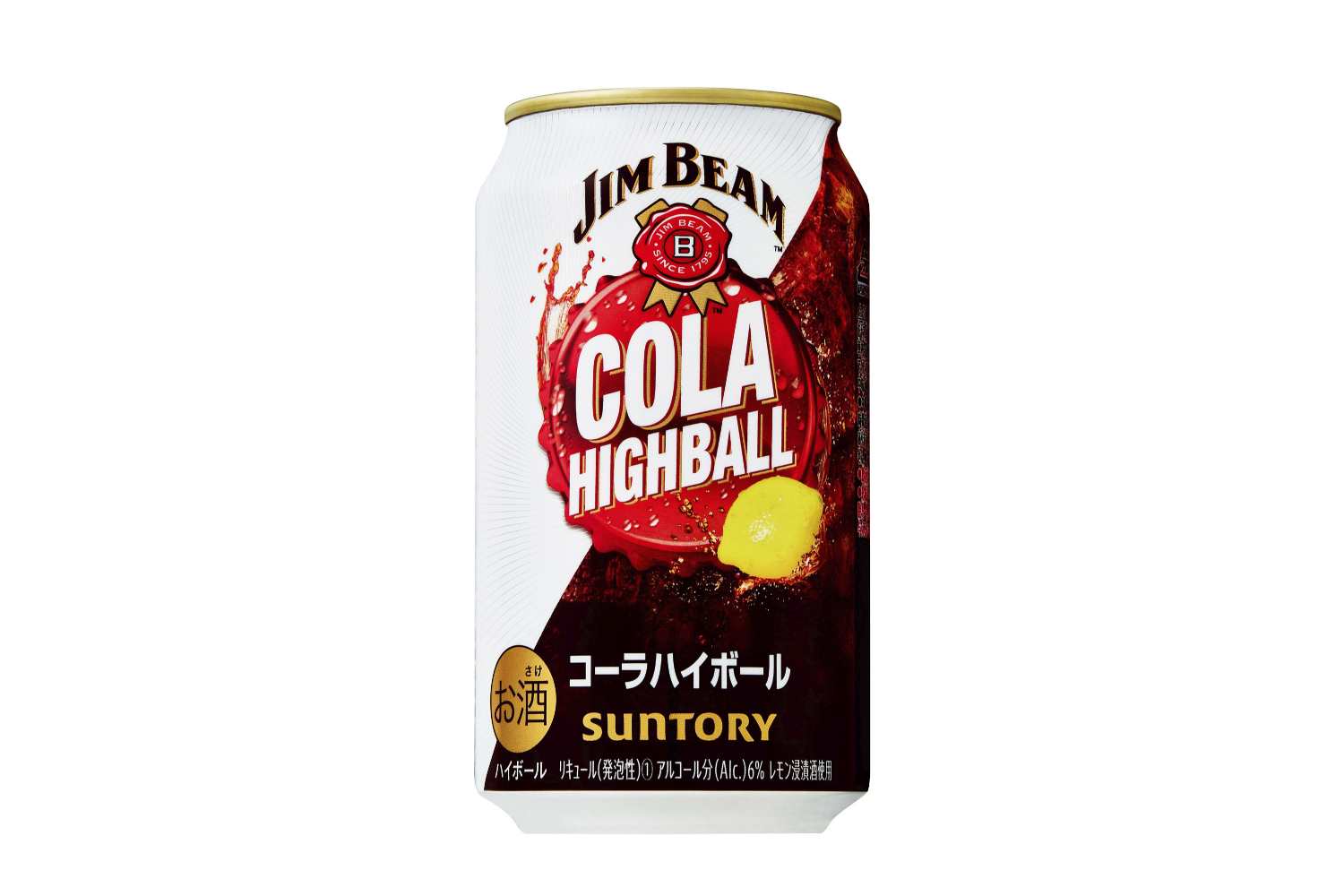 コーラフレーバーにレモン浸漬酒を合わせた「ジムビーム ハイボール缶〈コーラハイボール〉」 - グルメ Watch