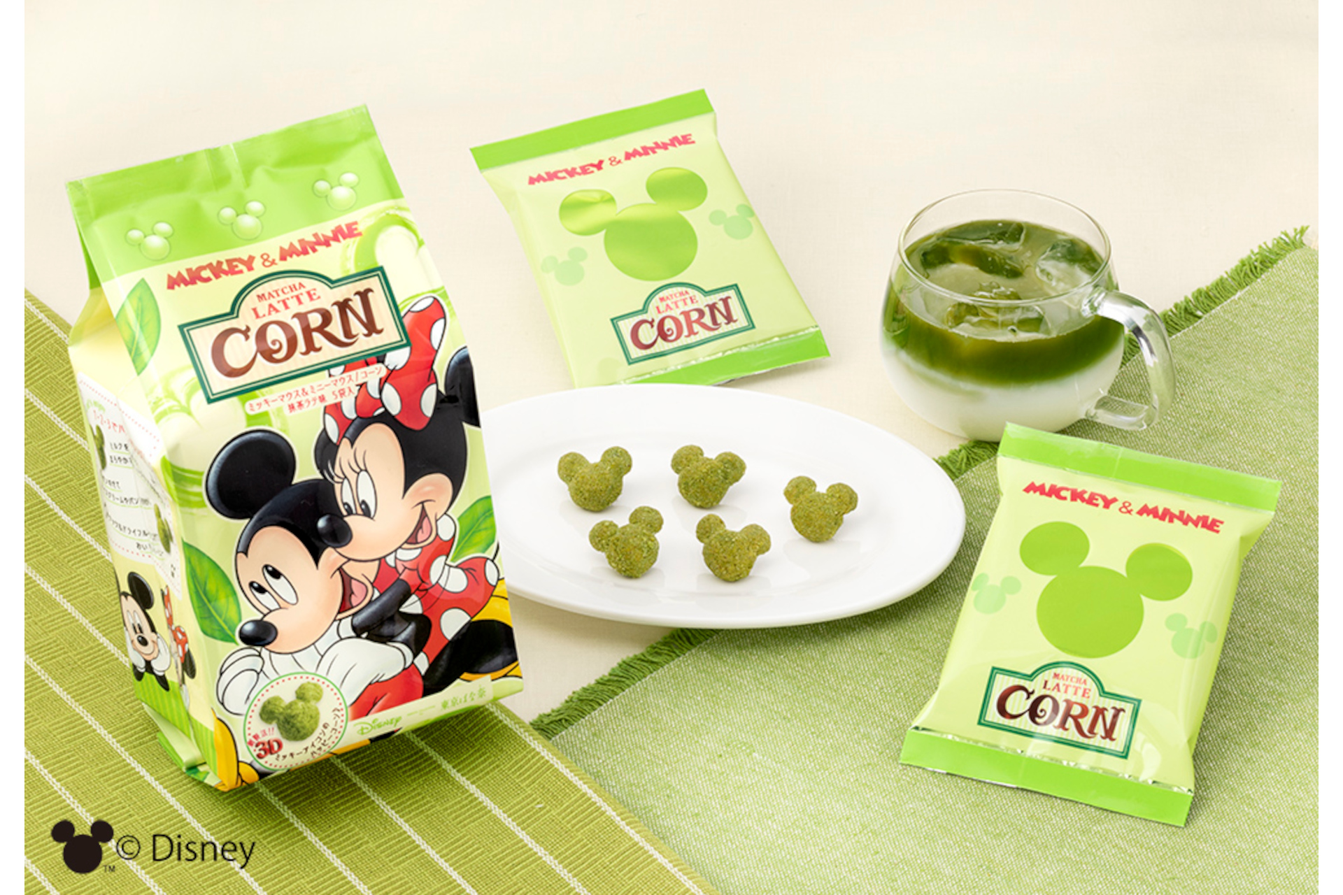 ミッキーマウス＆ミニーマウス/コーン 抹茶ラテ味」東京ばな奈