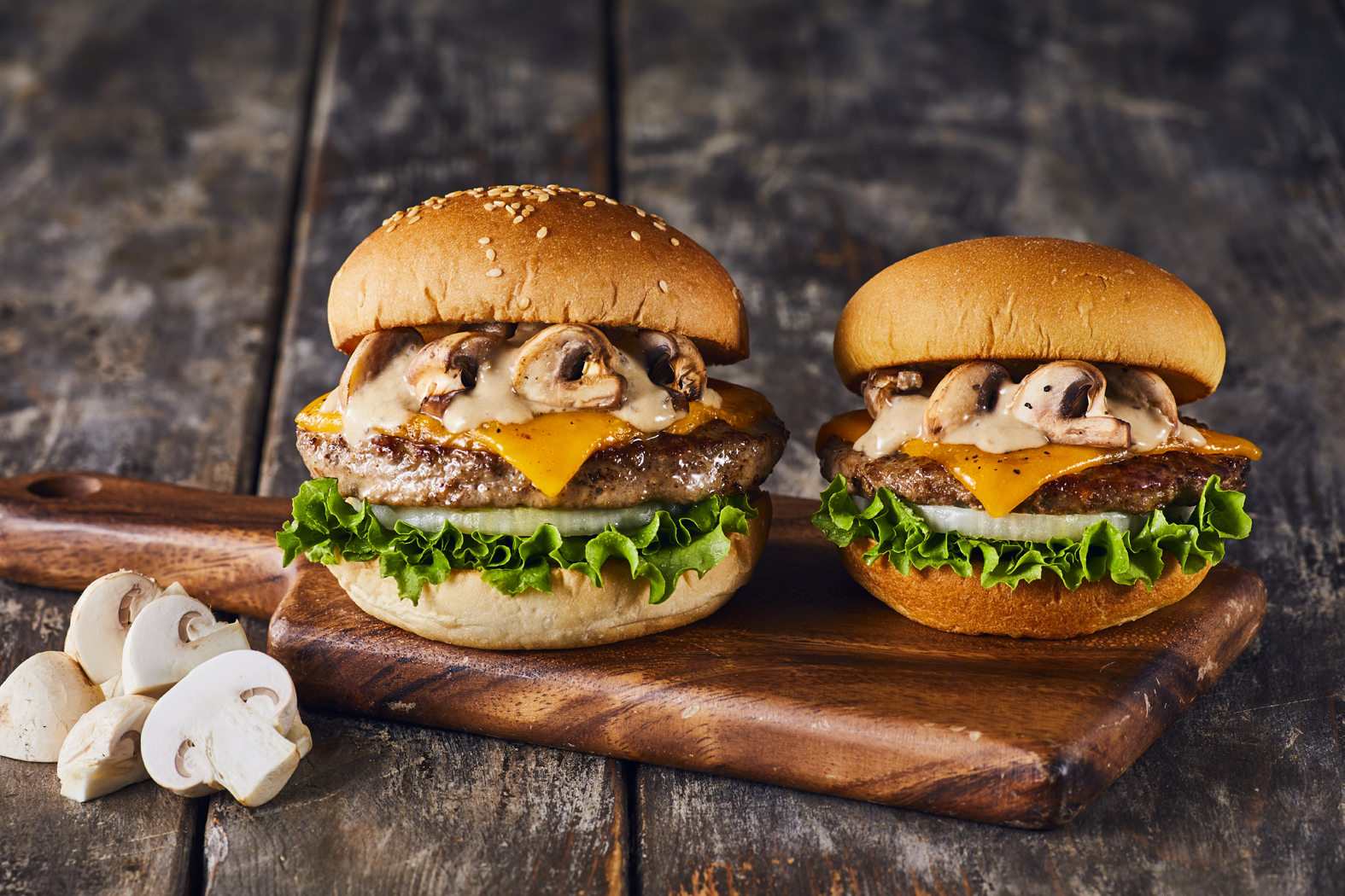 フレッシュネスバーガー、秋を五感で食す「マッシュルームチーズ