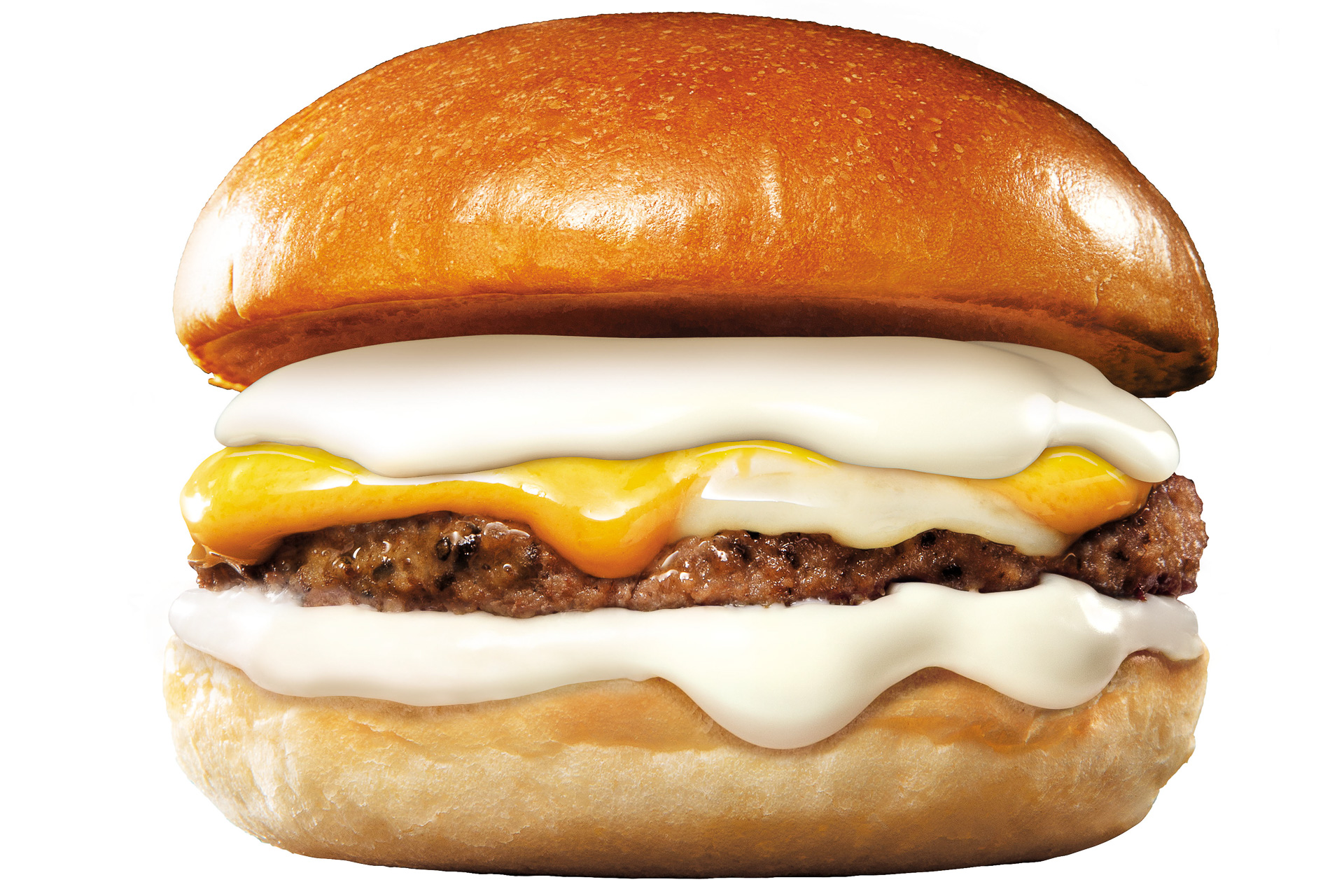 チーズバーガー ロッテリア、北海道産4種のチーズをたっぷりと！「背徳300％チーズ
