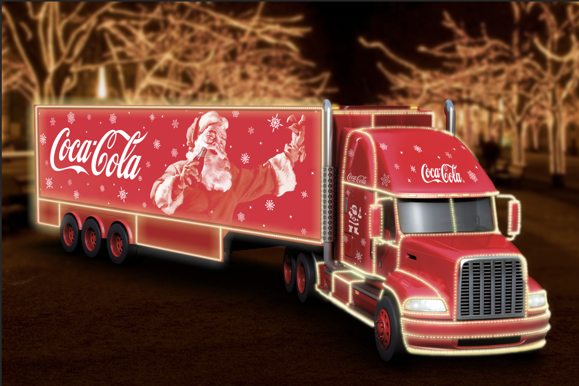 コカ・コーラ クリスマストラック」が全国8都市を巡回。グルメギフト