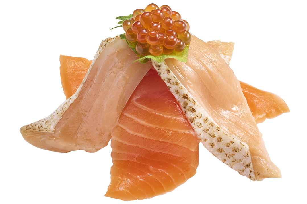 ネタ(サーモン)はまち 人気NO.1の「まぐろ」と秋の寿司ネタの代表格「サーモン」(店内