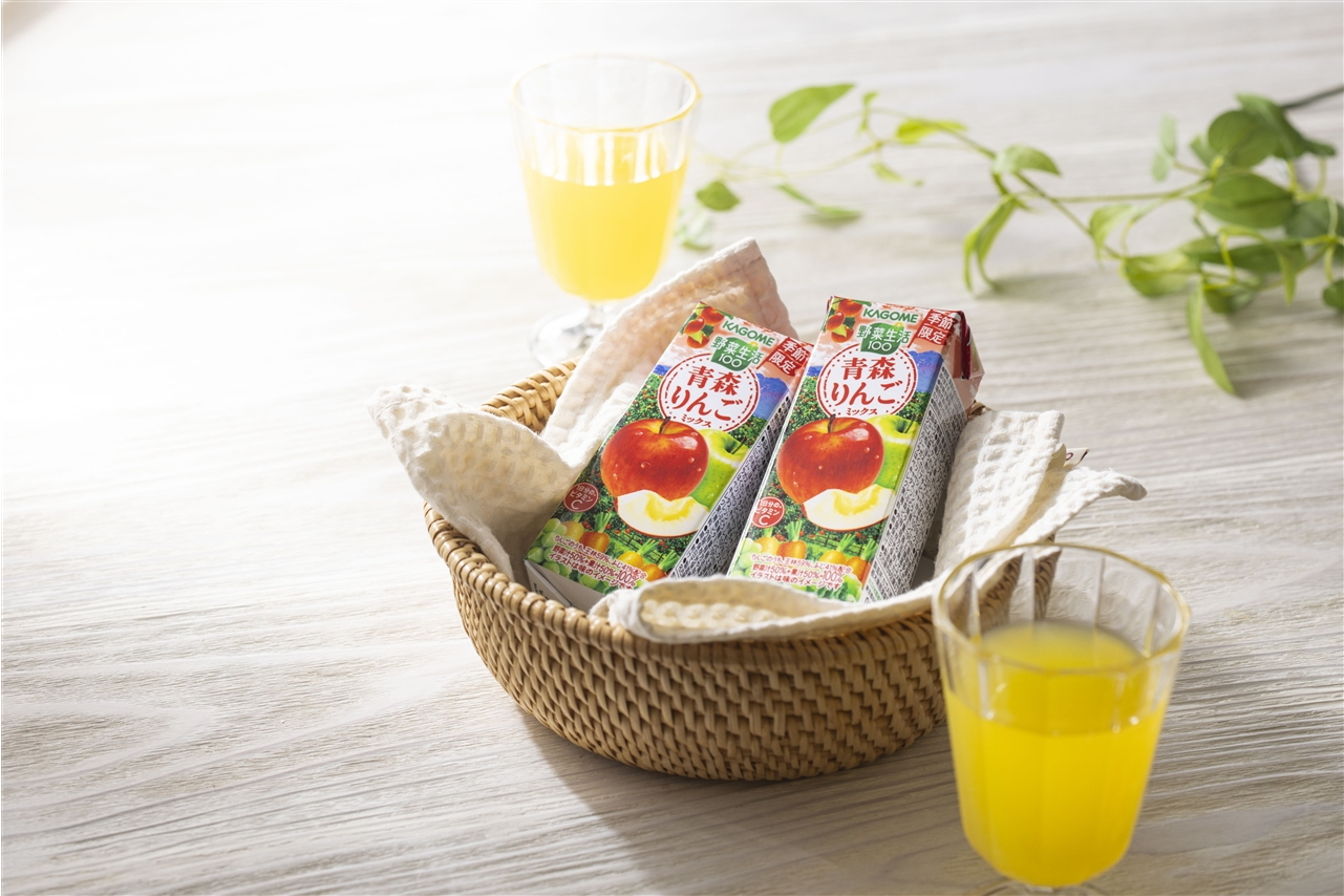 カゴメ「野菜生活100 青森りんごミックス」発売。青森県産「ふじ」「王