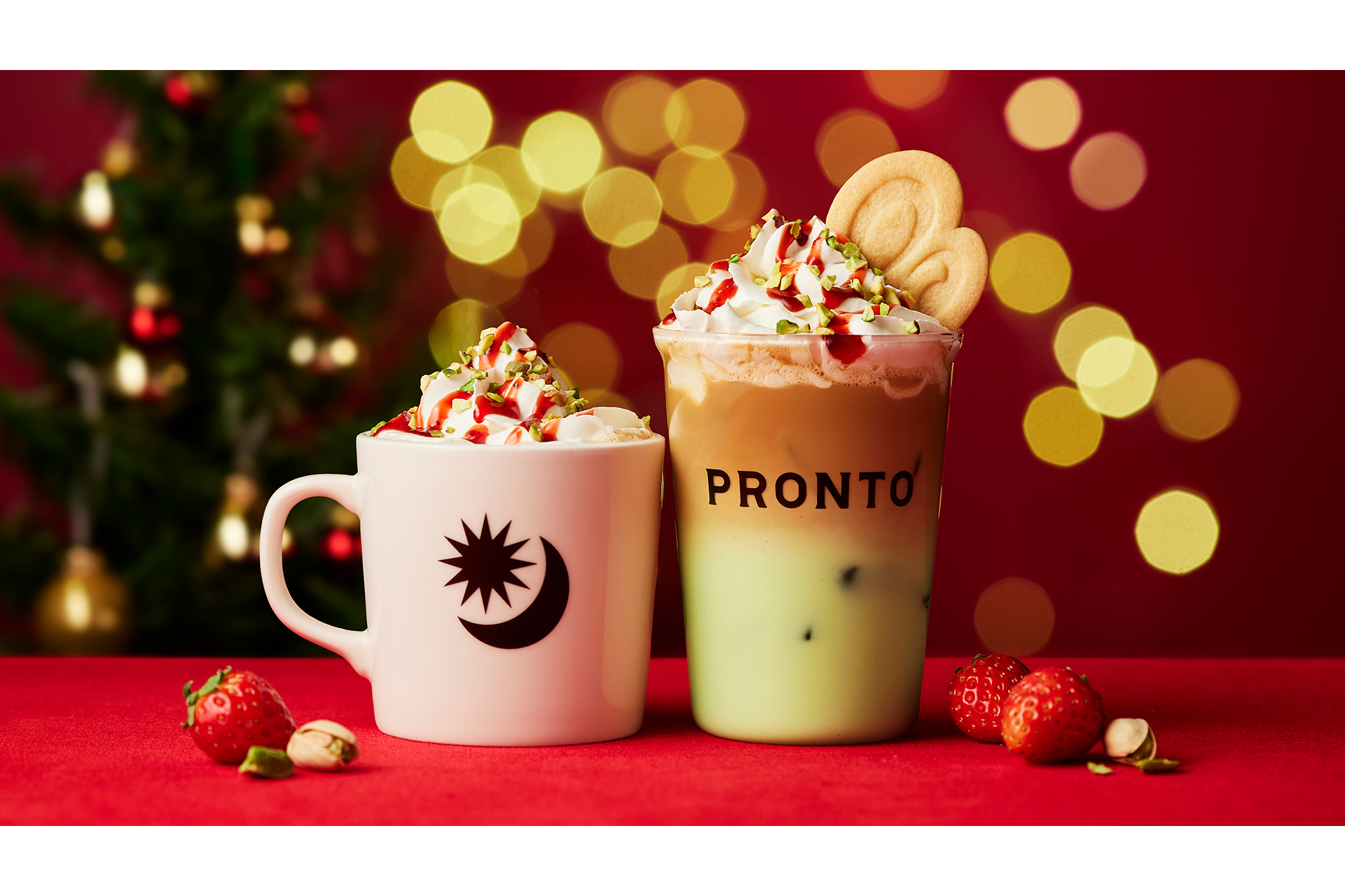 プロント、パフェをイメージした「Pラテ」のクリスマス限定ドリンク