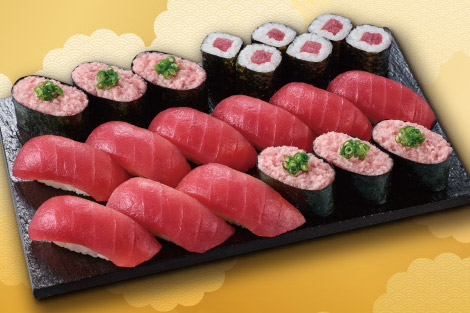 小僧寿し「超まぐろ寿しフェア」まぐろ9貫/ねぎまぐろ軍艦6貫
