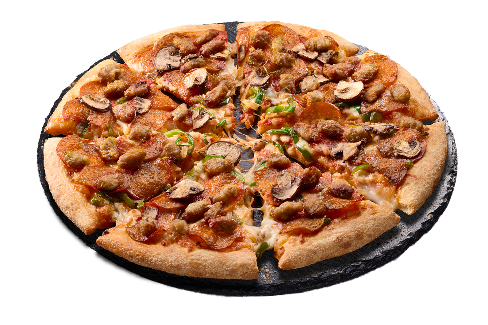 ドミノ・ピザ、定番ピザのトッピングを2倍に増量した「ドミノ・デラ