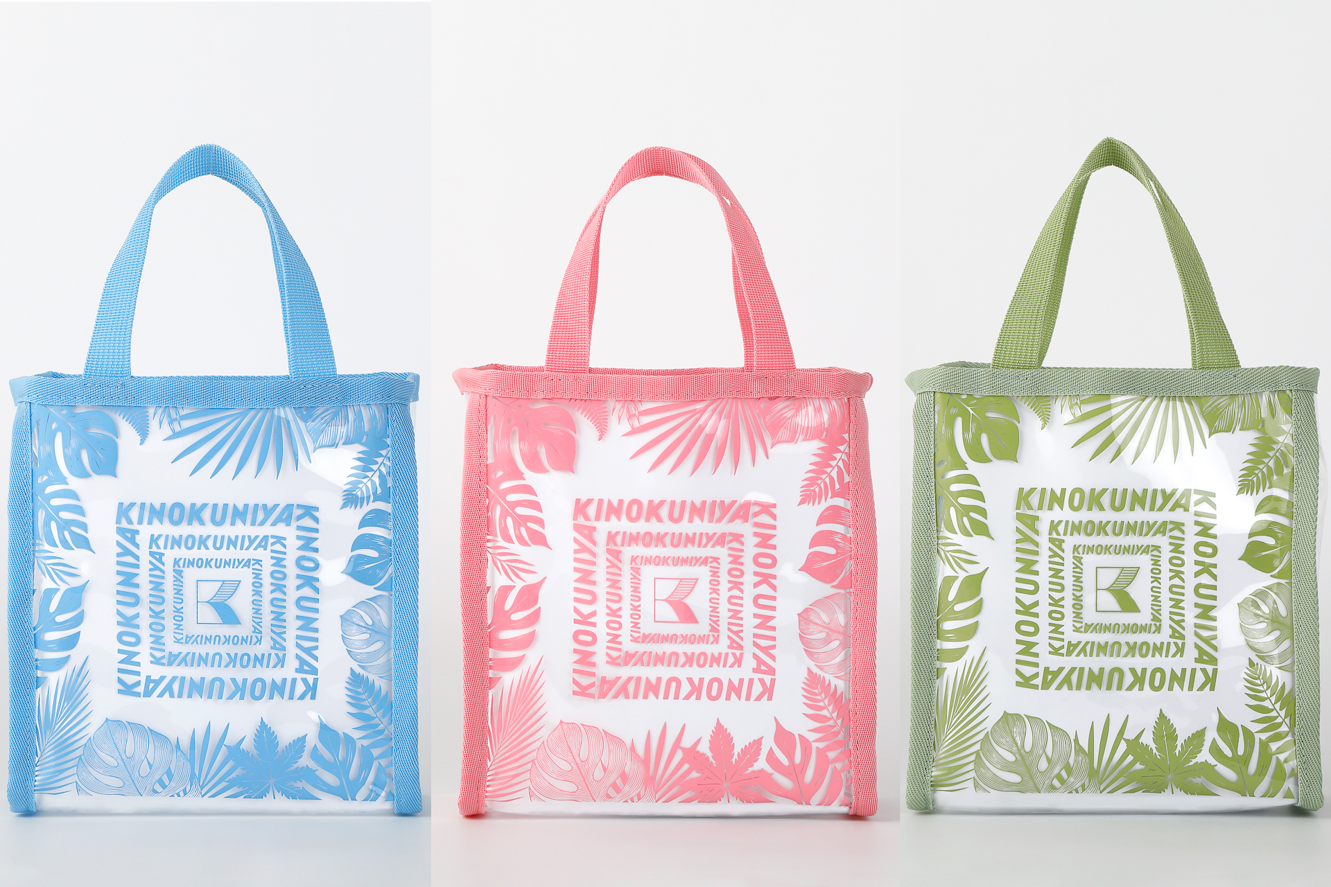 紀ノ国屋、涼しげなモンステラ柄の「ミニクリアトート」発売 - グルメ
