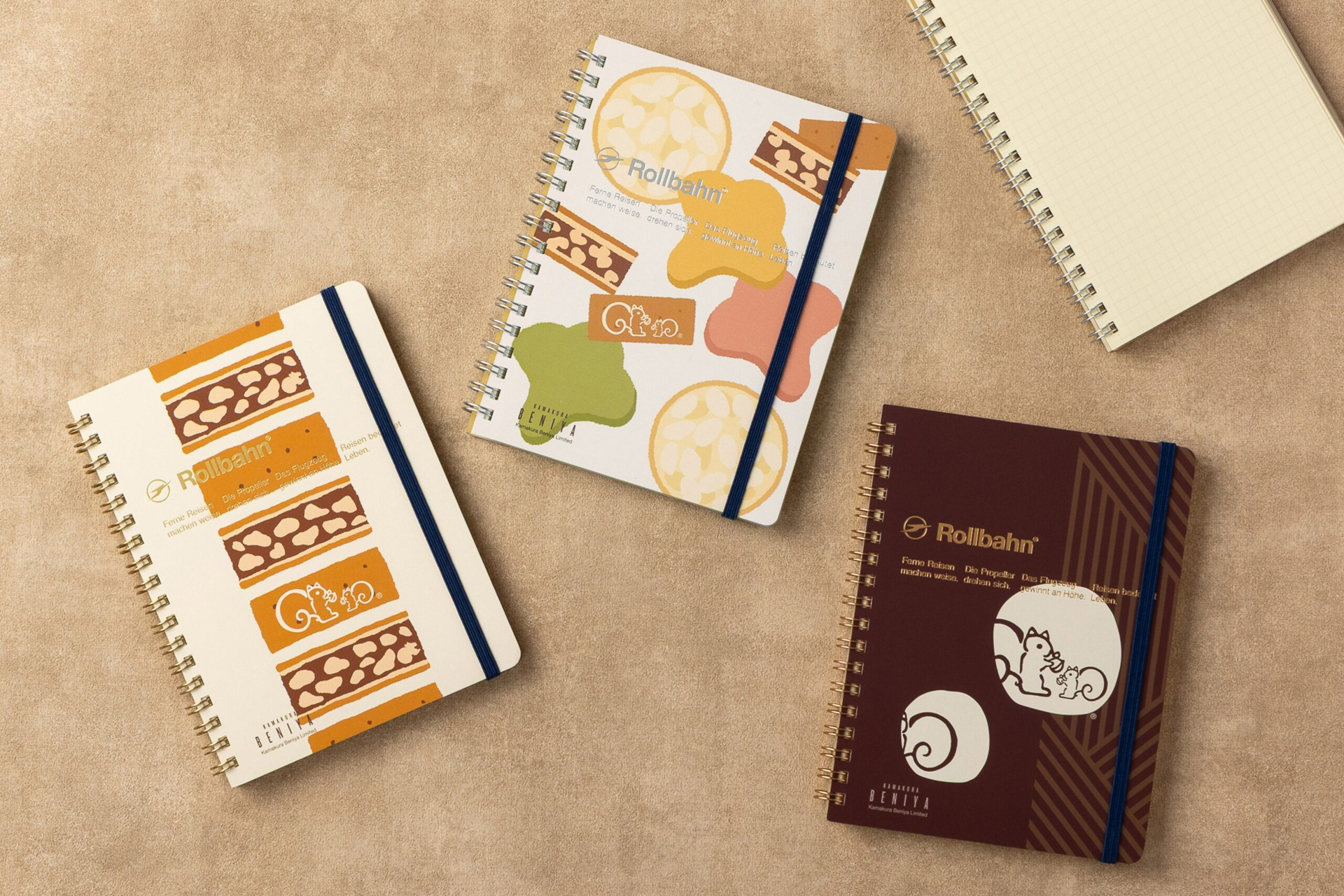 鎌倉紅谷 ロルバーン ポケット付きメモ L チャーム ブックマーク クルミッ子 ロルバーン「ポケット付メモ L」「ブックマーク」「チャーム」の