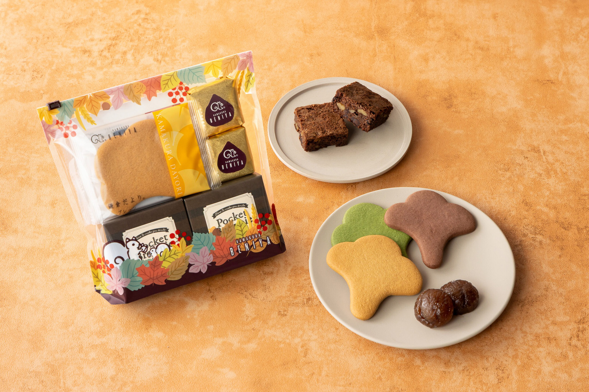 鎌倉紅谷「秋の味くらべセット」限定発売。リスくんをデザインした