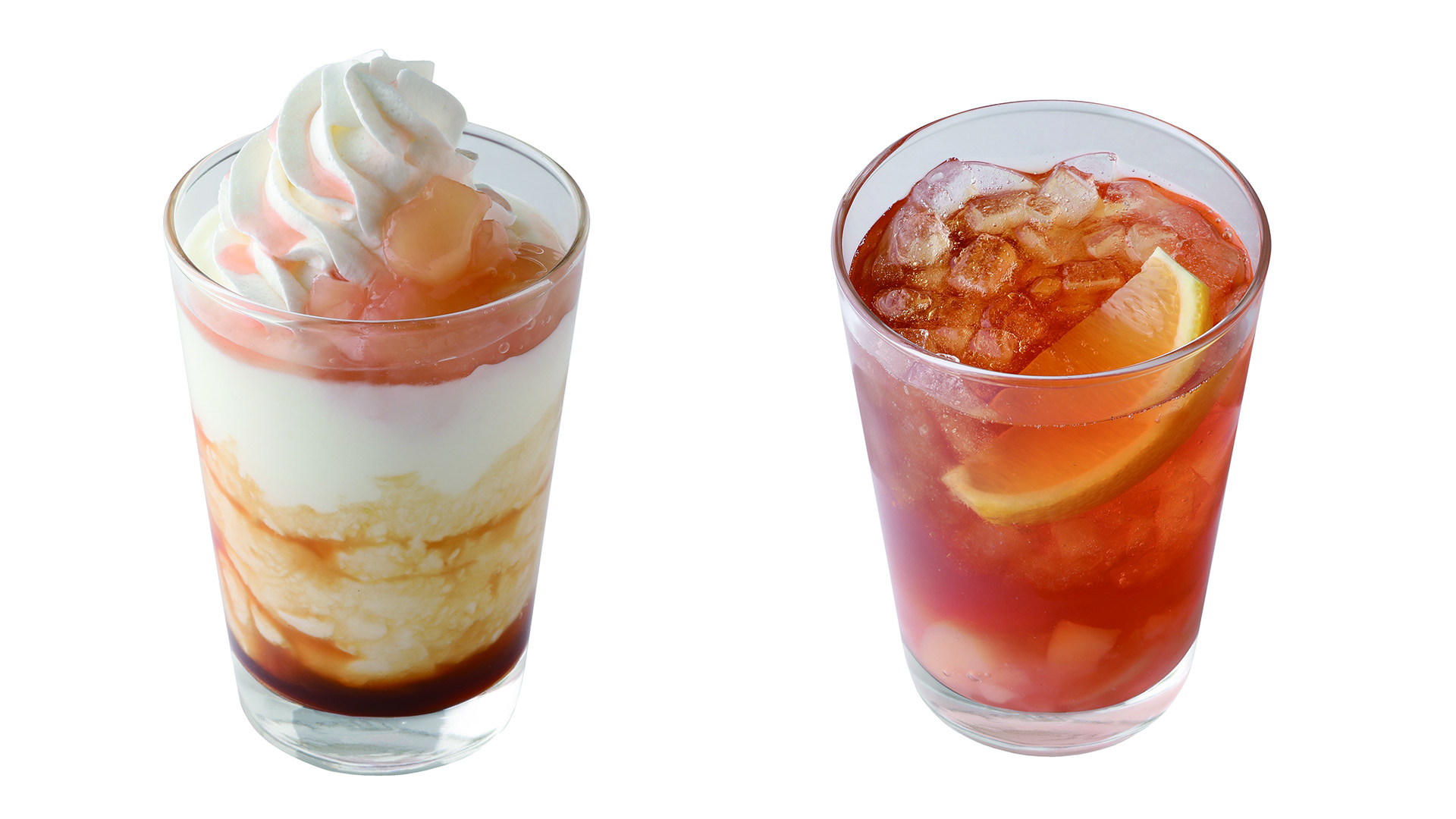 モスバーガー＆カフェ、2種の白桃ドリンク「デザートシェイク ピーチ