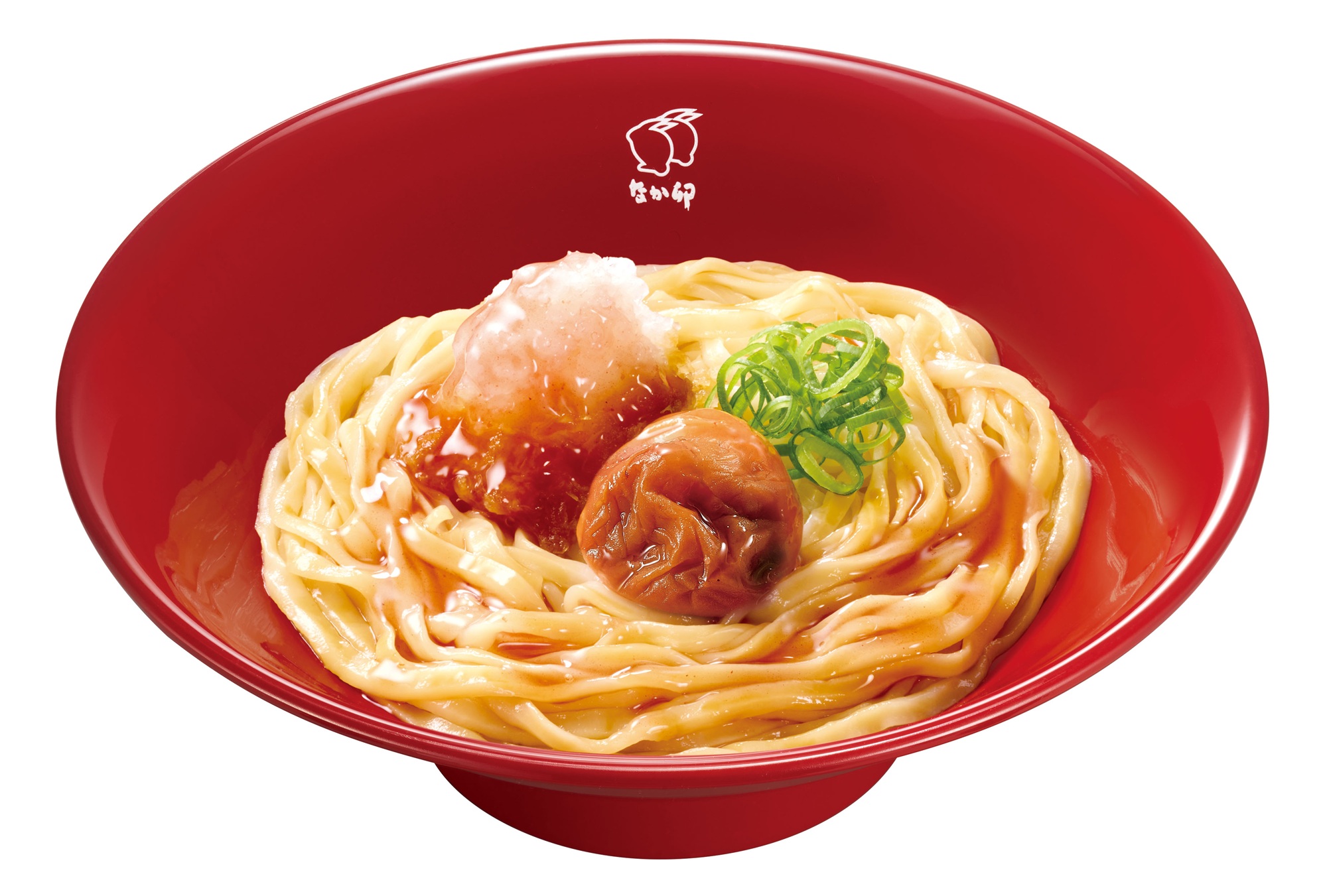 なか卯、梅をまるごと1粒のせた爽やかな「紀州南高梅おろしうどん