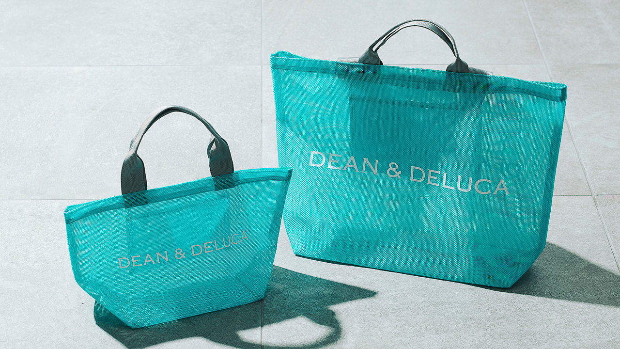DEAN & DELUCA、ターコイズの「メッシュトートバッグ」いよいよ発売