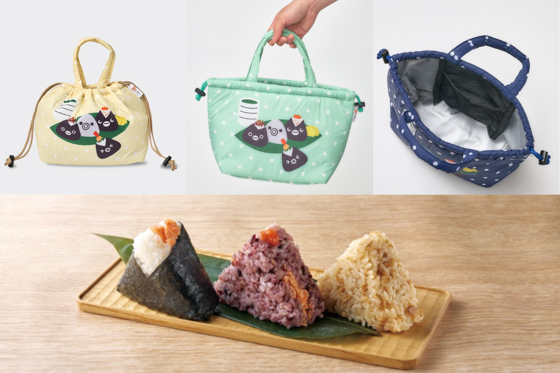 Suicaのペンギン ふわふわ保冷巾着トート おむすびセット」限定発売