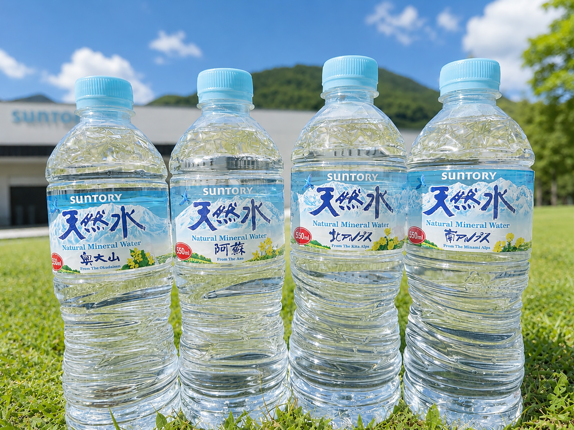サントリー、南アルプス白州工場で“4種のサントリー天然水”の飲み比べ